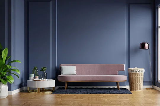 Peinture murale satinée